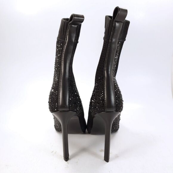 Steve Madden Janit Embellished Casual Stiletto Heel Womens Size 6.5 Black - Picture 3 of 9